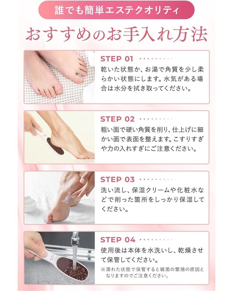 Heel File for Men and Women with Two Coarse and Fine Edges for Heel Callus and Pumice Tsuru Labo Professional-grade [Dermatologist-designed] Care,