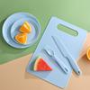 Non-slip Plastic Kitchen Knife for Cutting Fruits, Knife Set for Chopping Vegetables, Chopping Board, and Baby Food Set.