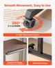 Standing Desk, Adjustable Height Mobile Stand Up Desk with Tilting Desktop, 650 x 480 mm Small Computer Sit Stand Rolling Workstation with 4 Casters,