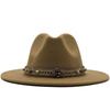 Woolen Top Hat European and American Fashion Ethnic Style Hat Flat-brimmed Big-brimmed Jazz Hat