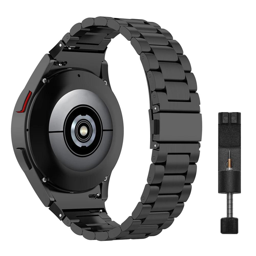 No Gaps Stainless Steel Band for Samsung Galaxy Watch7 6 4 Classic 46mm 47mm/Watch4 5 Pro 44mm 40mm Strap Curved End Bracelet
