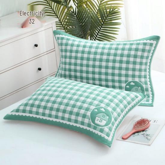 Sada povlaků na polštář a ručníků z čisté bavlněné gázy - Měkké, prodyšné, savé, nepouštějící vlákna (Sada 2)