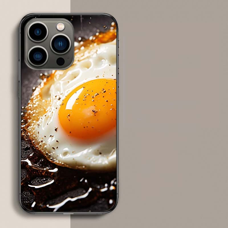 

Вкусные рецепты с яйцами на завтрак Чехол для телефона Для iPhone 17 Air 15 Pro 14 Plus 16 Pro Max 17E 16E 12 13 Mini 11 Чехол Милый Забавный iPhone 12 Pro