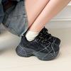 Thick-soled heightening lace-up fashion dad shoes women's 2025 new versatile breathable casual sports shoes trendy shoes women's shoes