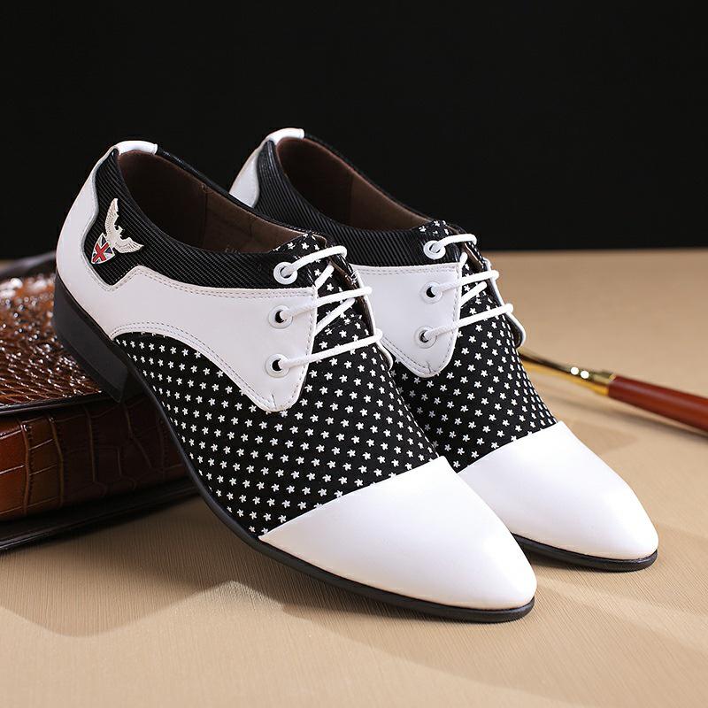 Men'S Business Dress Casual Leather Shoes Pointed British Photography Groom Wedding Shoes