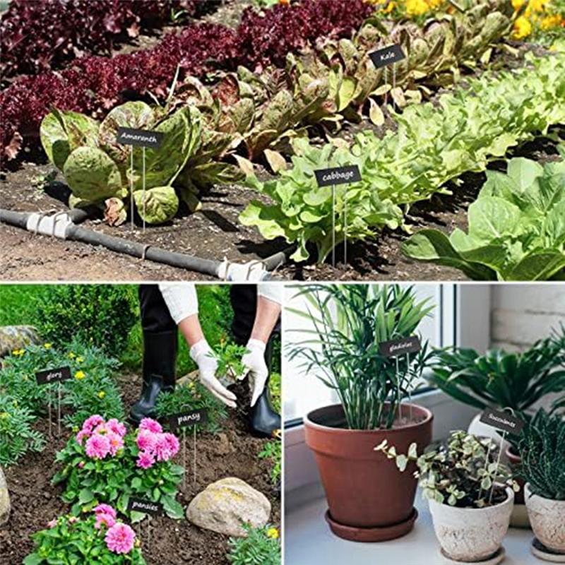 T02C!40-Pack Weatherproof Garden Markers Reusable Nursery Tags For Vegetables Herb Flower Seed Greenhouse