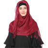 Islamic Fashion Muslim Women Hijab Spring Trend Single Size Bathing Cap Beanie Scarf Buckle Hat Koton Red Instant Hijab