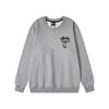 Cross-border Trendy Brand Stussy American Style Collaboration Series: Embroidered Letters Logo Loose Pullover Crew Neck with Fleece American Style