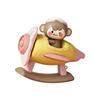 Musical Toy Aircraft Shape Lung Capacity Exercise Toy Fall Resistant Cartoon Aircraft Child for Kids Birthday Gift Pink