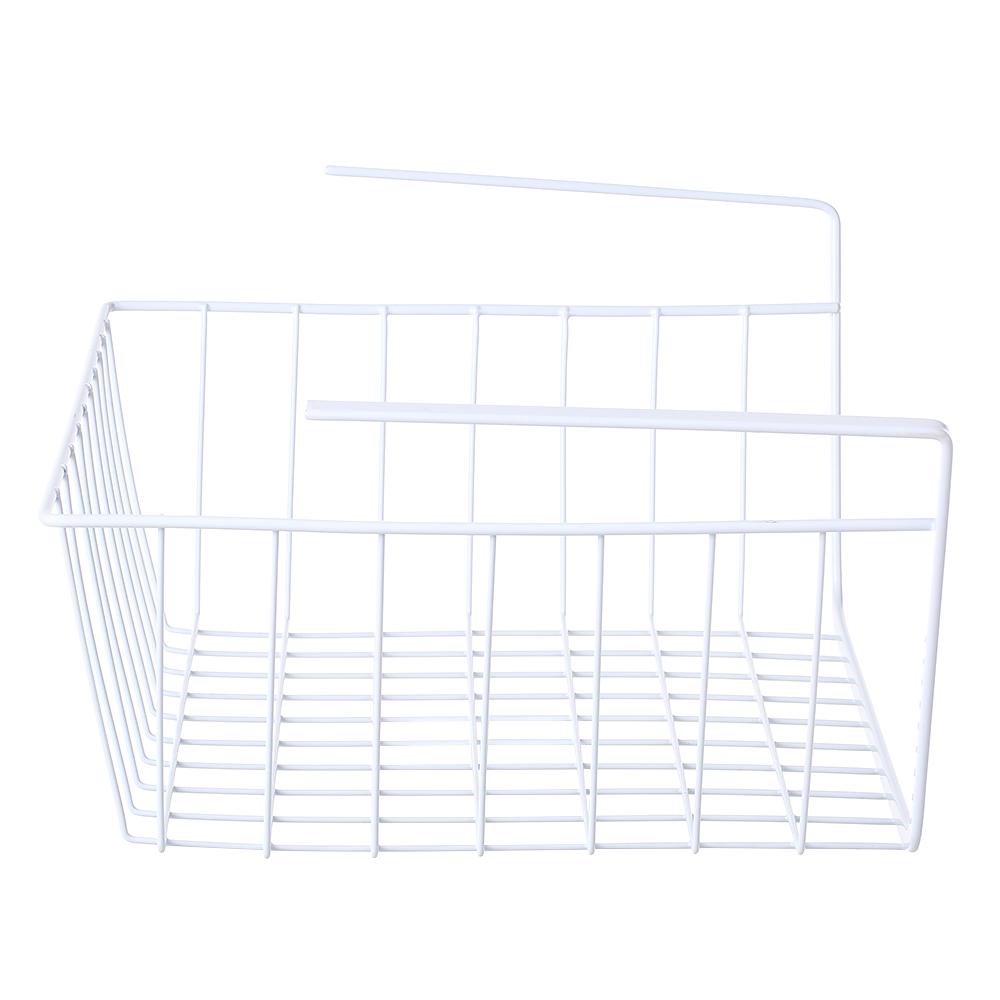Metal Wire Under Shelf Hanging Storage Basket Space Saving Cabinet Organizer Holder for Bookshelf Kitchen Closet Office