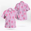 Heart Donquixote Rosinante Cosplay Shirt Button Up Short Sleeve Chemise Graphic Print Tops Fashion Casual Male Tops