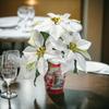 Poinsettia Artificial Flowers for Christmas Window Decorations - 3 Bouquets, 6 Colors - Perfect for Parties & Arrangements