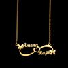 Atoztide Custom 2 Names Necklace for Women Men Personalized Heart Butterfly Choker Chain Stainless Steel Jewelry Birthday Gift
