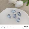 K9 Ice Olive Green & Sea Blue Gem Nail Decorations - Pointed Tip Diamonds