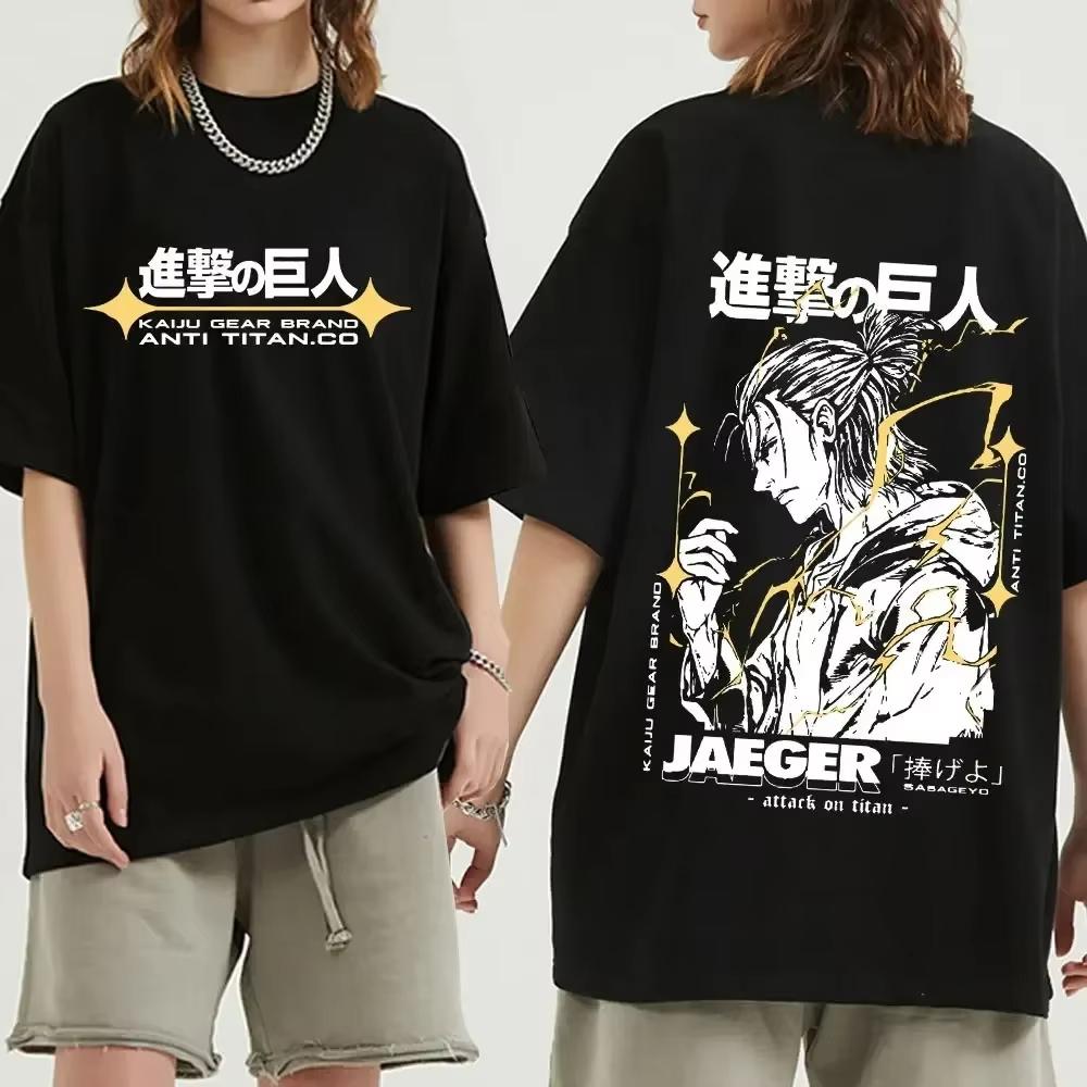2026 New Japan Anime Attack On Titan Shingeki No Kyojin Eren Yeager Tshirt Unisexga Short Sleeves Harajuku T Shirts