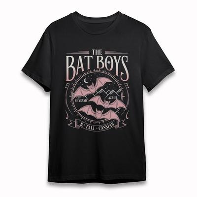 Women's Comfy T-Shirt Mystic Bat Night Design Tee Short Oversize Cotton Black
