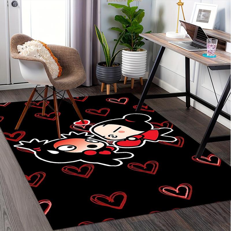 Pucca Chair Mat: Cute Cartoon Decor for Home Office, Living Room, Bedroom - Perfect Gift Idea!.1256a