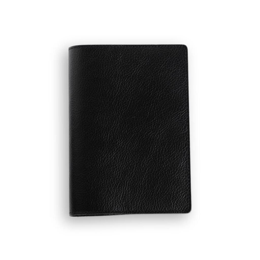 [ Asoboze ] TOLVE Book Cover, Paperback, Genuine Leather, Made In Japan, Neo Black, TO-C001