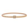 First-layer cowhide women's belt, pearl and rhinestone inlaid genuine leather belt
