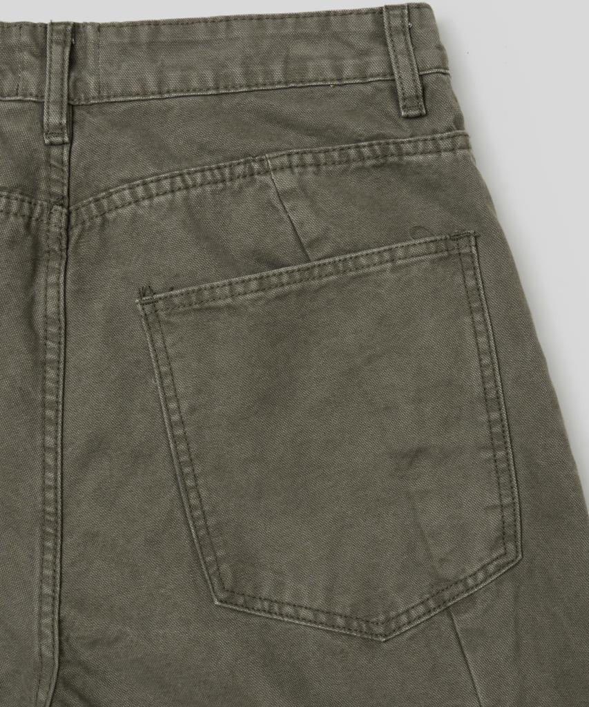 LXT Cotton Curved Washed Wide Pants [Khaki]