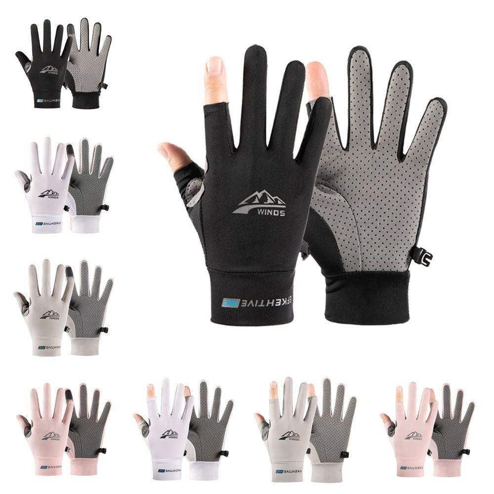 Breathable Sunscreen Ice Silk Gloves Anti-Sunburn Summer Sunscreen Gloves  Running
