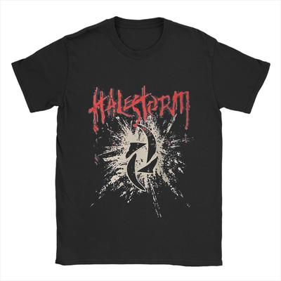 Halestorms Band   T Shirt Beach  Cotton T Shirts For Men's Hip Hop Design Tee Shirt Short Sleeves Y2K Funny Clothing