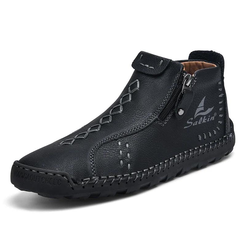 

Top Quality Leather Shoe Casual Business Shoes for Men Dress Sneakers Tenis De Hombre Moccasins Mokasin Tenis Caballero Designer 38 чёрный