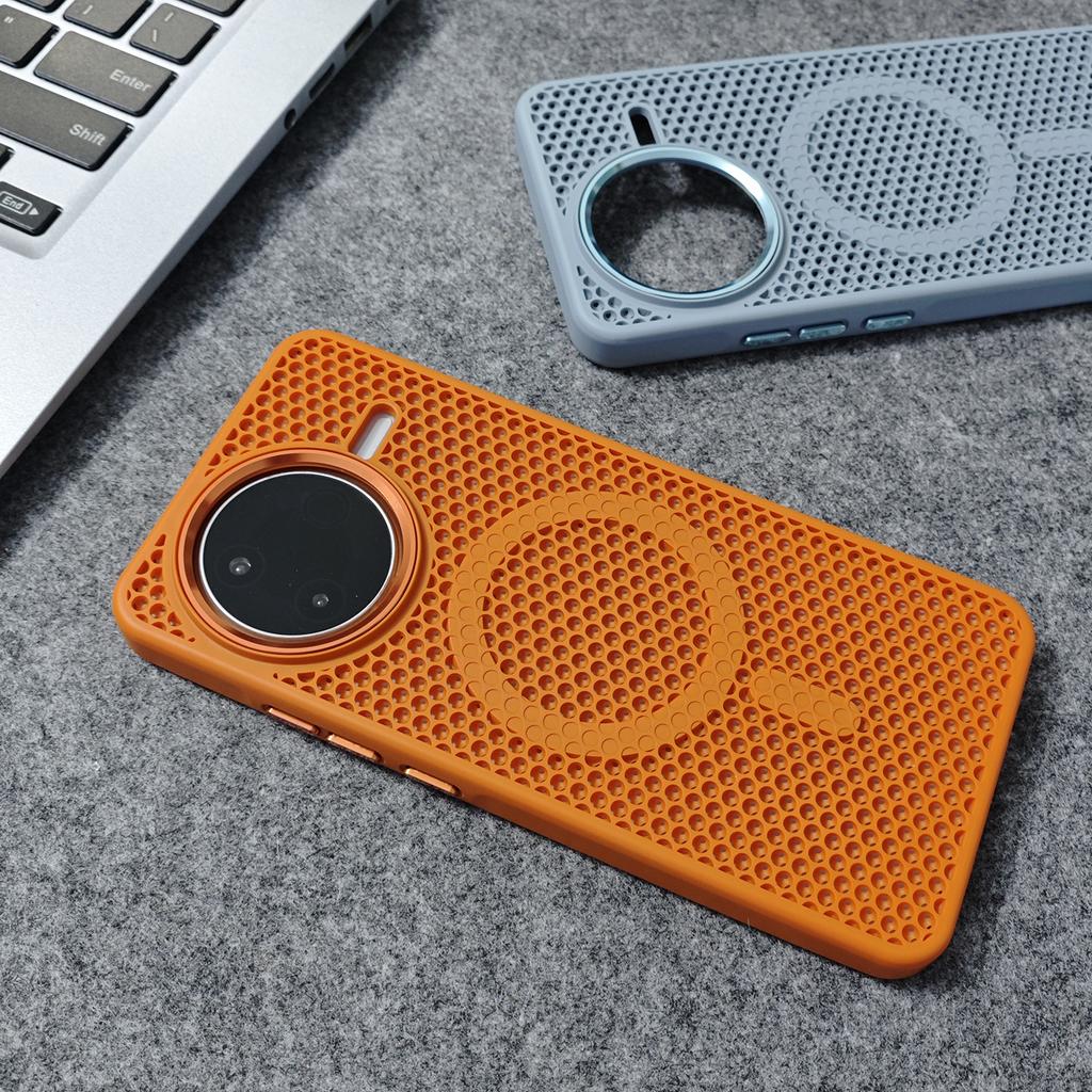 Applicable to Redmi K80PRO honeycomb heat dissipation magnetic mobile phone case Redmi K70PRO all-inclusive metal frame protective case