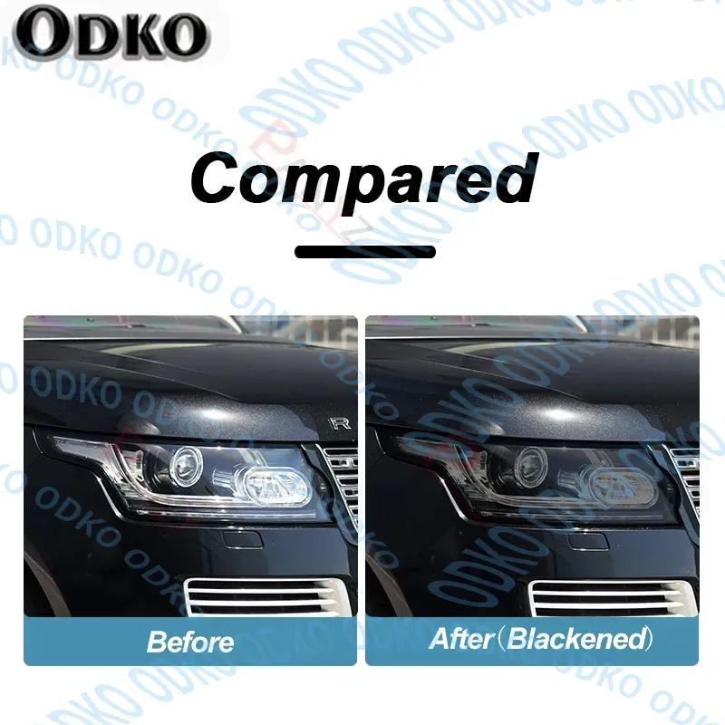 Car Headlight Protective Film Smoked Black Tint Wrap Vinyl Transparent TPU Protective For Range Rover Vogue L405 2013-