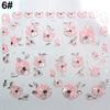 3D Embossed Pink Flowers Design Nail Art Decal Tips Stickers Manicure Tool