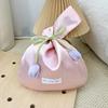 Women Handbag, Portable with Tulip Flower Decoration Handbag, Handheld Stylish Design, Large Capacity Bag for Daily Wear Travel