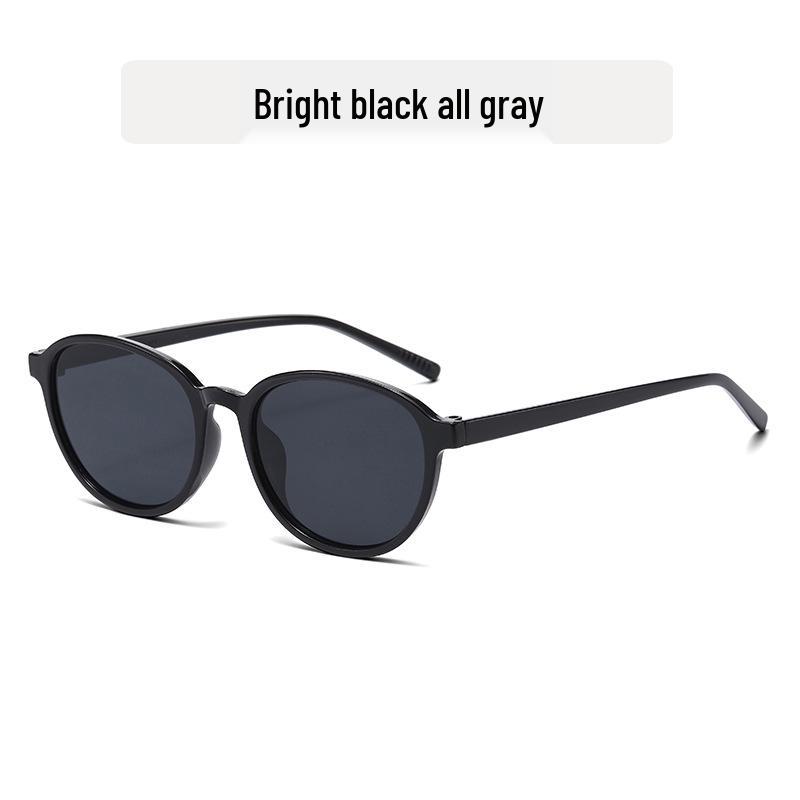 

Korean Style Retro Oval Photochromic Sunglasses for Women - Trendy Internet Celebrity Street Style Casual Glasses As shown