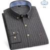 100% Reine Baumwolle Oxford Hemden für Herren Langarm Kariertes Hemd Gestreiftes Männliches Business Karriertes Rotes Hemd Herren Designer Kleidung 7XL