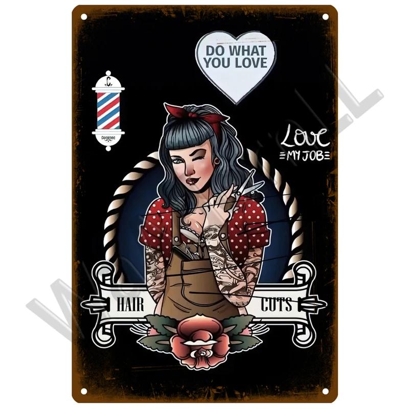 Barber Shop Retro Pub Bar Decoration Tin Sign Shabby Chic Home Decor Plaque Metal Sign Wall Poster Vintage Decor Art Vintage