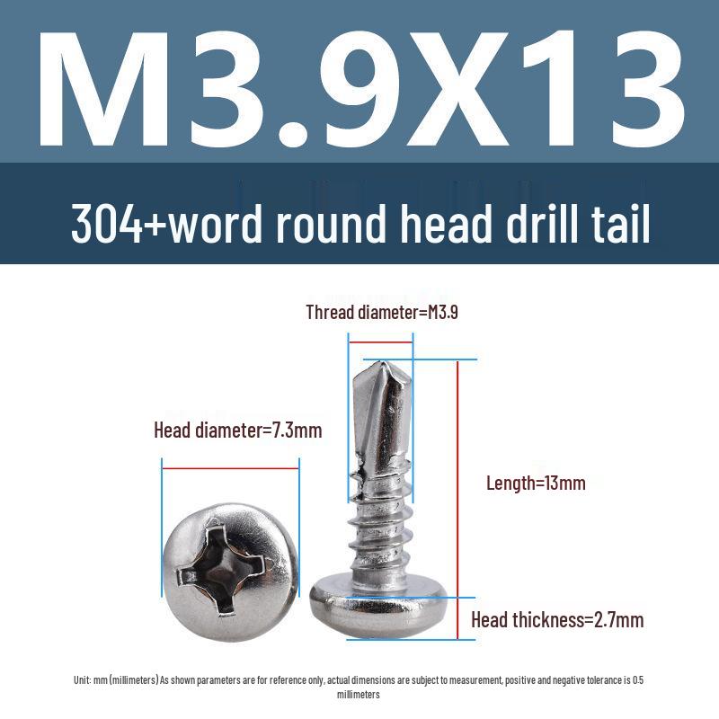 

Yigu 304 Phillips Pan Head Self-Tapping Screws M3.9/M4.2 in Stock