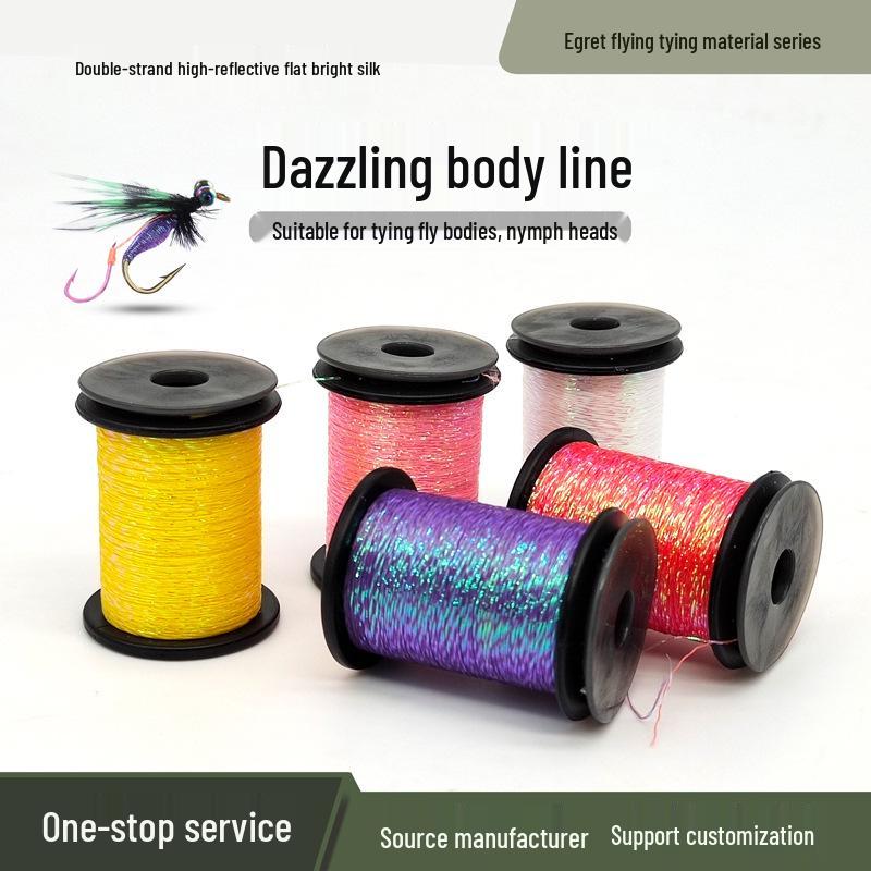 

Egret Reflective Iridescent Fly Bait Tying Line for Mosquito & Midge Lures