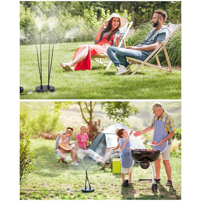 Stand Mister System for Garden Patio Lawn Plants Portable Misting System Camping Swimming Cooling Misters Easy Assemble
