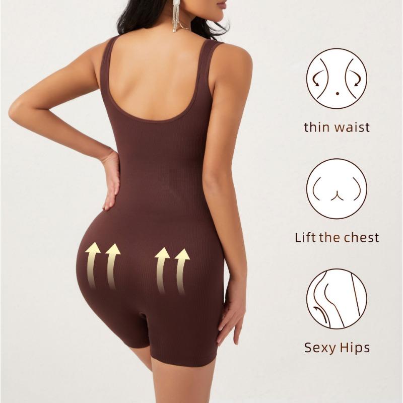 Women Seamless U Back Tummy Control Butt Lift Shapewear Bodysuit