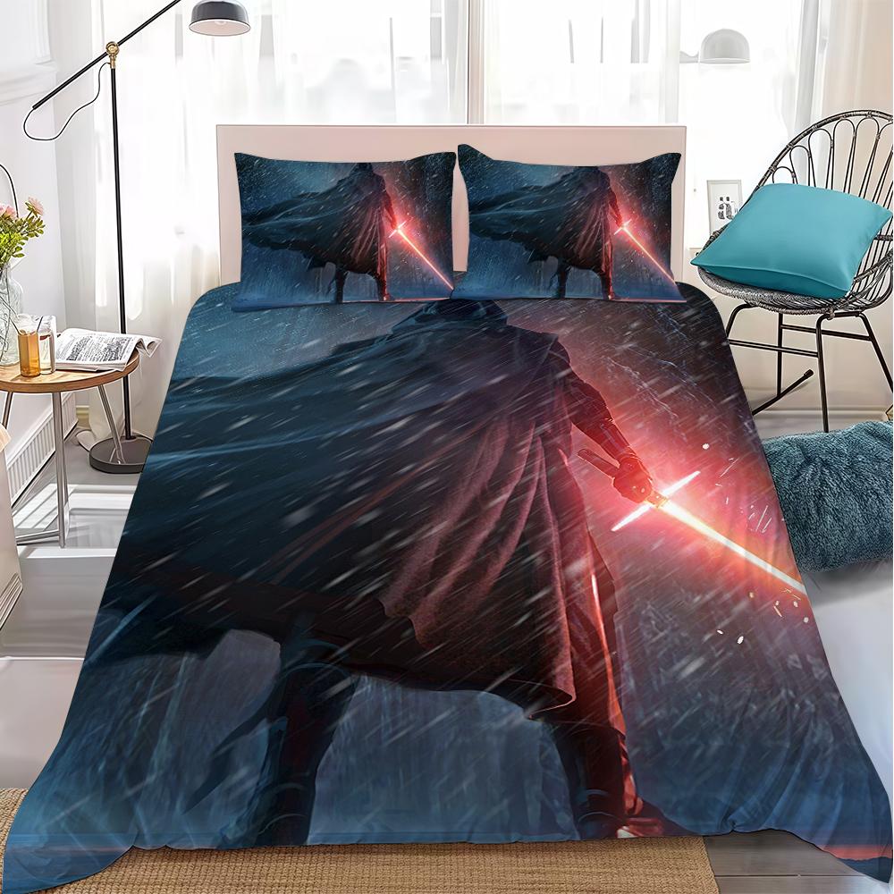 

S-STAR Funny WARS Duvet Cover Set Home Style Bedding Soft Laundry Cotton Bed 3 Piece Set Student Dormitory Gift 135x200cm