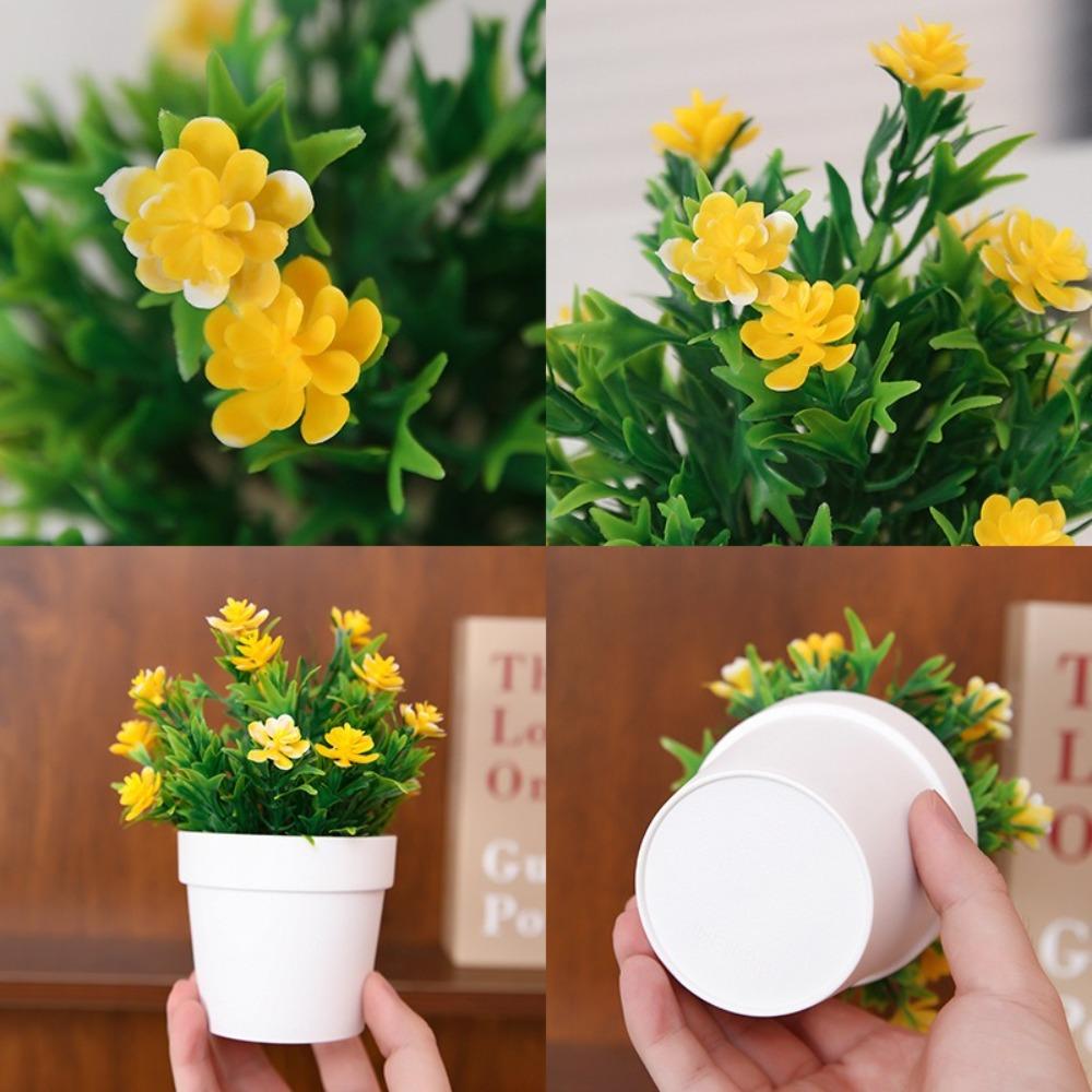 Plastic Plant False Plant Pot Evergreen Simulation Flower Pot Simulation Small Potted Plants  Home