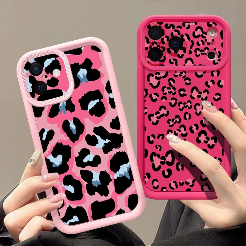 Creative Leopard Print Case For iPhone 17 Pro Max Shockproof Bumper Soft Cover For iPhone 16 15 14 13 Pro Max 16E 17E