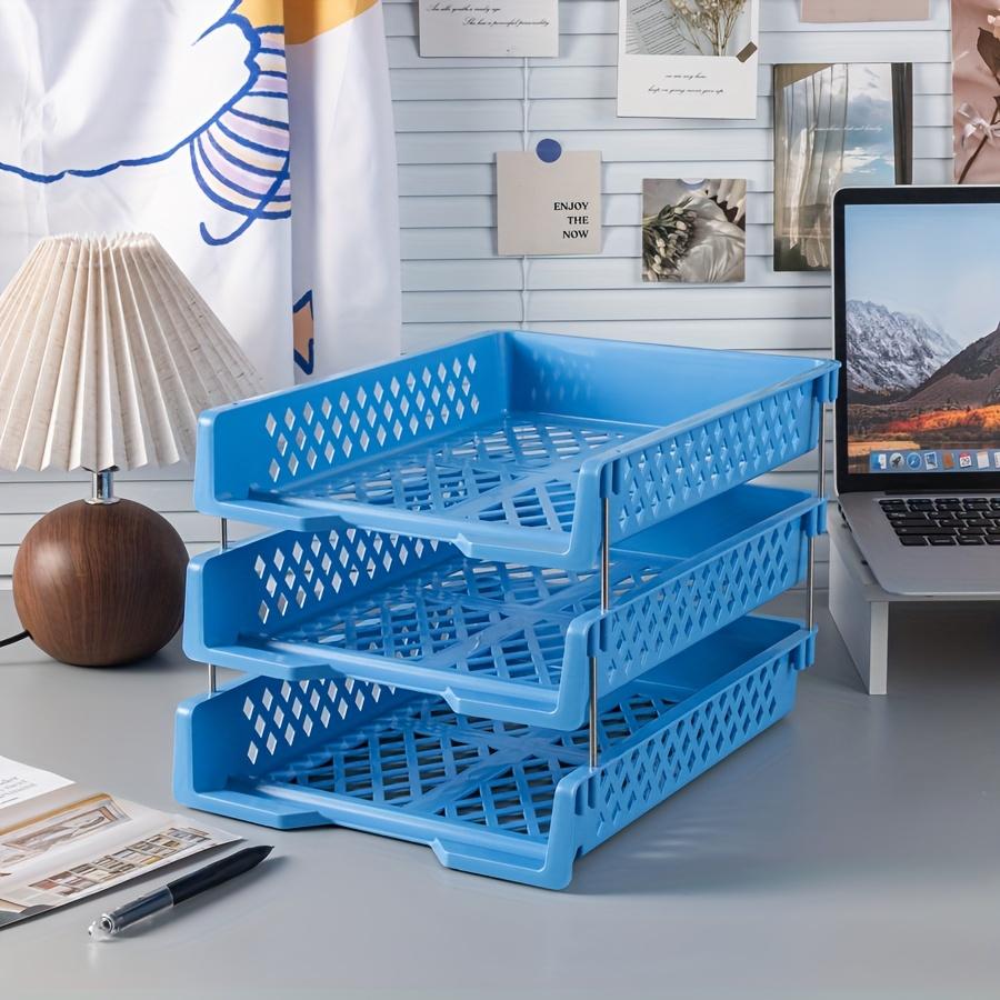 Office Desktop Bookshelf Storage Box for A4 Documents, Multi-layer File Frame Organizer and Classification File Rack