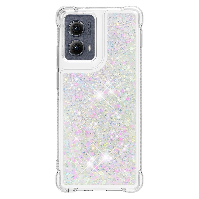 Edge 5G 2024 Case on For Fundas Motorola Edge 2024 Cover Bling Glitter Dynamic Liquid Case For Moto Edge2024 5G Phone Cases Etui