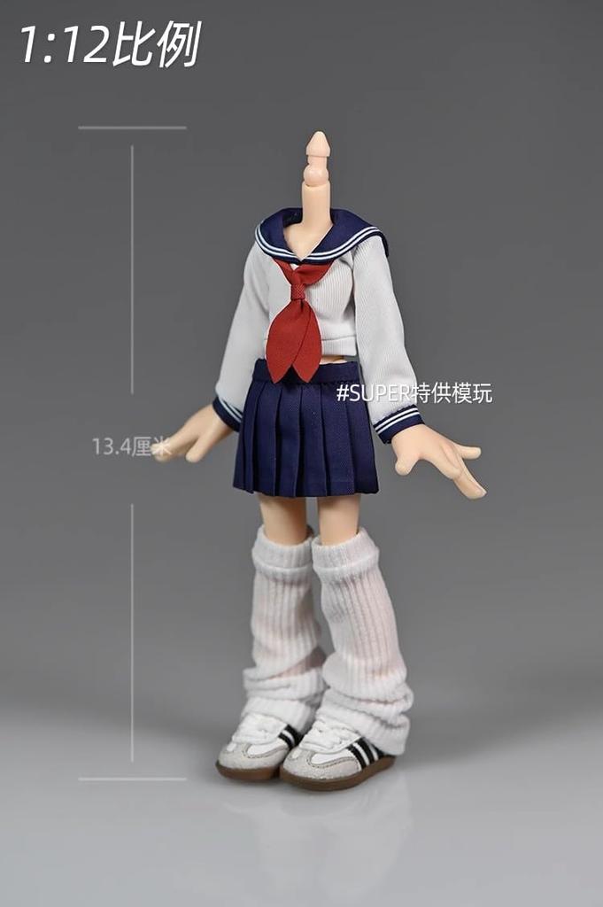 Jucării și Hobby-uri [TOYBARJAPAN] 112 Accesorii Figurină de Acțiune Compatibil cu Corpuri TBLeague și Fairy Uniformă de Marinăriță și Ciorapi de Liceană