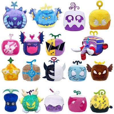 11-15 cm Blox Fruits Anime-Spiel Plüschtier Obst Leopardenmuster Box Plüschtiere Spielzeug Weiches gefülltes Obstspielzeug Weihnachtsgeschenk für Kinder