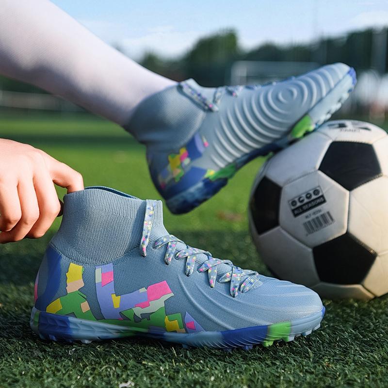 Super Star Fashion Yellow Men's Football Sneakers Unisex Professional Soccer Turf Shoes Big Size 46 Futsal Boots Men Trainers