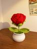 Sunflower Hand-Knitted Woolen Yarn Bouquet - Small Decorative Gift for Home