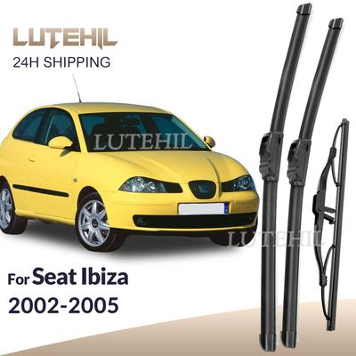 For Seat Ibiza 2002-2005 2003 2004 Wiper Front & Rear Wiper Blades Windshield Windscreen Window Brushes 21"+19"+14"