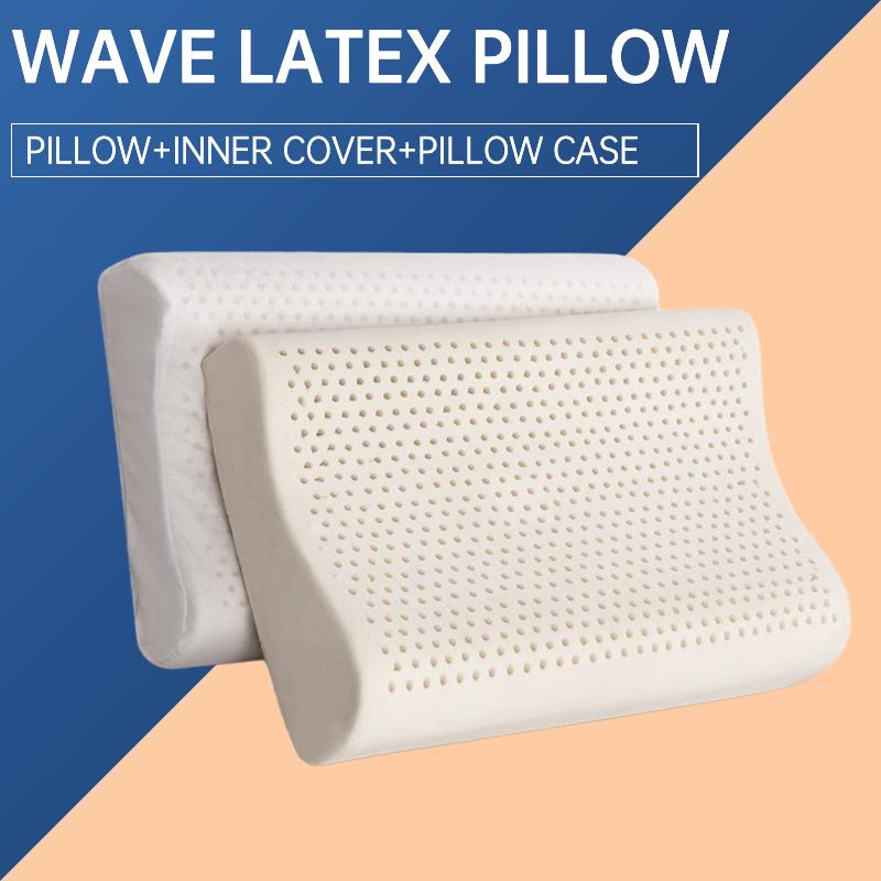 1 шт 93 латексная подушка массажные подушки для сна ортопедическая подушка чистый натуральный латекс подушка с эффектом памяти 40x60cm 12768₽