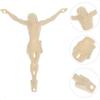 Yardwe Plastic Jesus Sculpture Wall Cross Decoration Jesus Statue Decoration Manual DIY Accessories